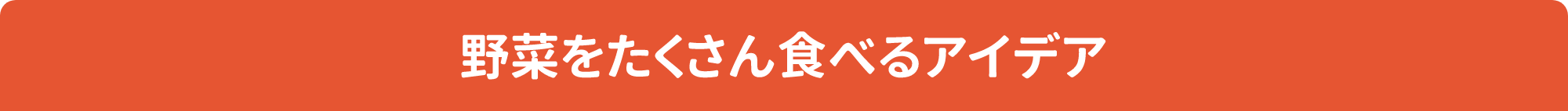 野菜をたくさん食べるためのアイデア