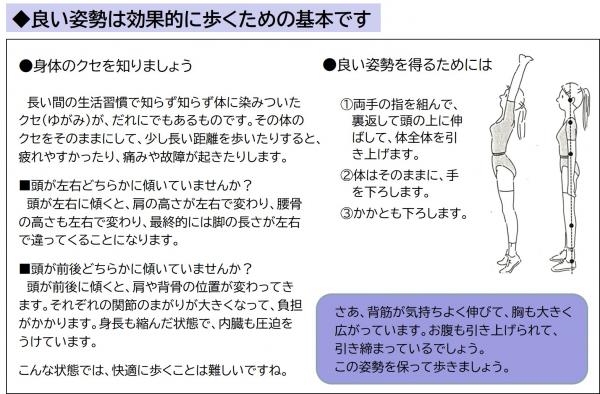 良い姿勢は効果的に歩くための基本