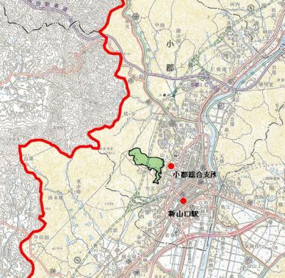 小郡地区の地図です