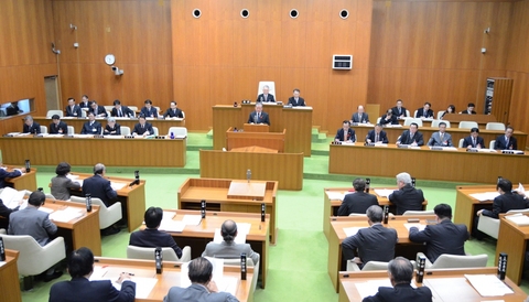 市議会定例会の様子