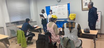 県立大学の学生さんより説明を受けました