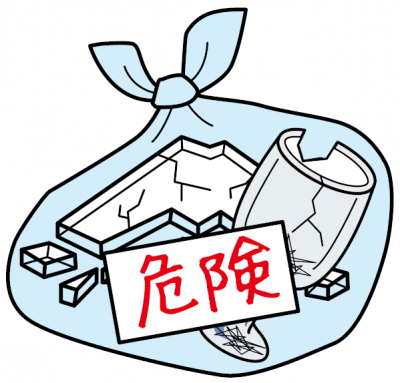 割れたガラス