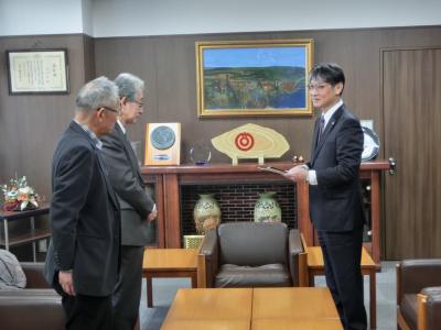 市長お礼の言葉時の写真
