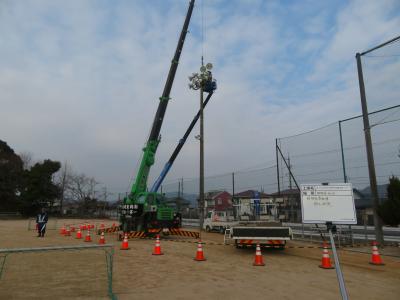 潟上中学校　工事写真