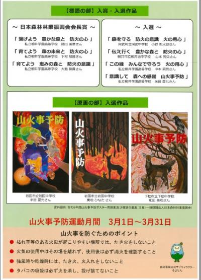 Ｒ７山火事予防ポスター（裏）