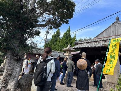 八十八番札所の様子。札所では県立大学の学生さんによる熱心な説明を聞くことができました。