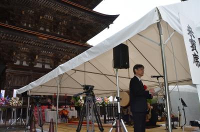 市長あいさつの様子