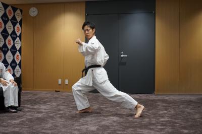 宮本選手による技披露の様子