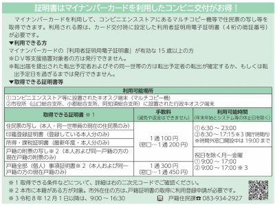 マイナンバーカード利用コンビニ交付