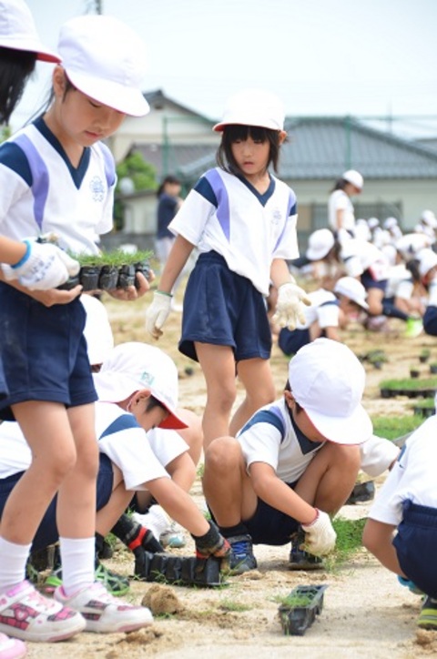 嘉川小学校での様子