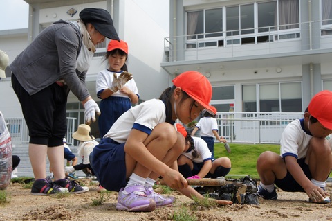 名田島小学校での様子