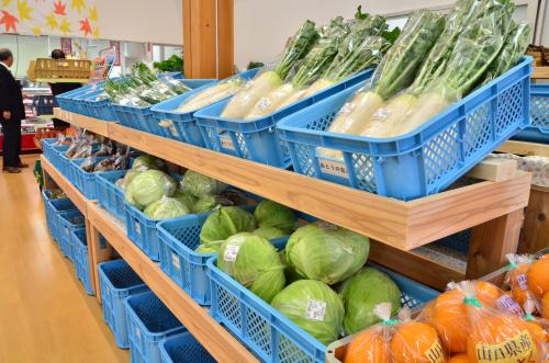 豊富な地元産野菜も店内で販売されるようになりました