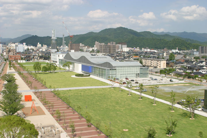 中央公園を上空から撮影した写真です。